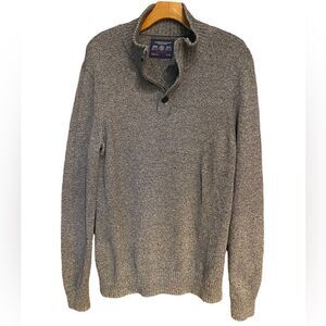 American Eagle Sz LT Heathered Gray Fisherman’s High Collar Zip Sweater